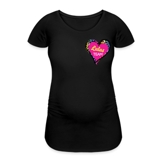 T-Shirt Lulu personalisierbar schwanger - Schwarz