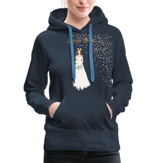 Hoodie "Bride to be" hellbraune Schrift - Navy