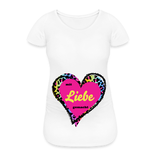 T-Shirt Lulu schwanger personalisierbar - Weiß