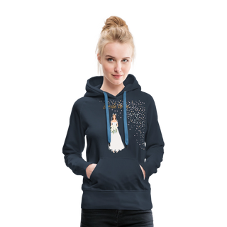 Hoodie "Bride to be" hellbraune Schrift - Navy