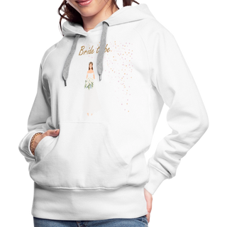 Hoodie "Bride to be" hellbraune Schrift - Weiß