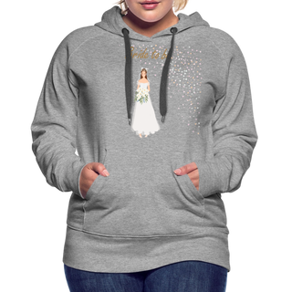 Hoodie "Bride to be" hellbraune Schrift - Grau meliert