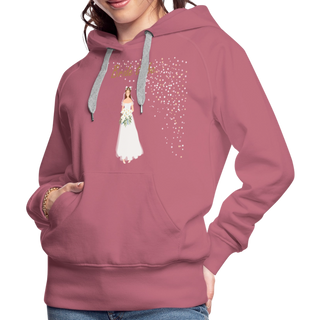 Hoodie "Bride to be" hellbraune Schrift - Malve