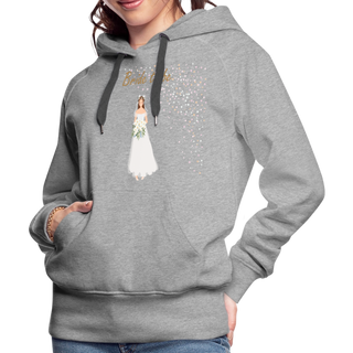 Hoodie "Bride to be" hellbraune Schrift - Grau meliert