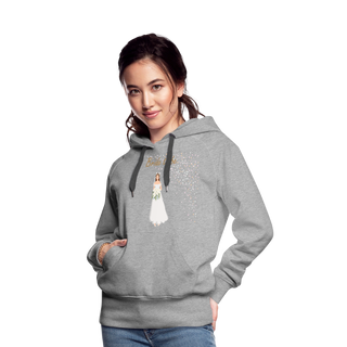 Hoodie "Bride to be" hellbraune Schrift - Grau meliert