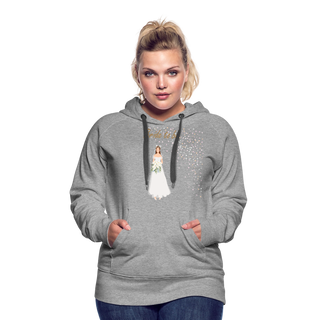 Hoodie "Bride to be" hellbraune Schrift - Grau meliert