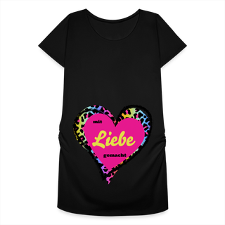 T-Shirt Lulu schwanger personalisierbar - Schwarz