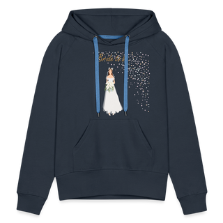 Hoodie "Bride to be" hellbraune Schrift - Navy