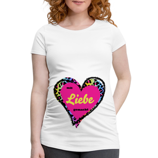 T-Shirt Lulu schwanger personalisierbar - Weiß