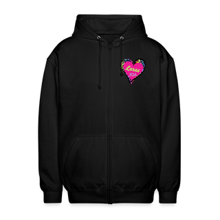 Kapuzenpullover Lara personalisierbar pink - Schwarz