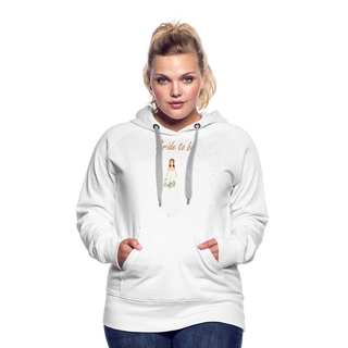 Hoodie "Bride to be" hellbraune Schrift - Weiß