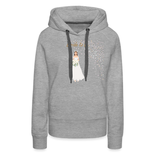 Hoodie "Bride to be" hellbraune Schrift - Grau meliert