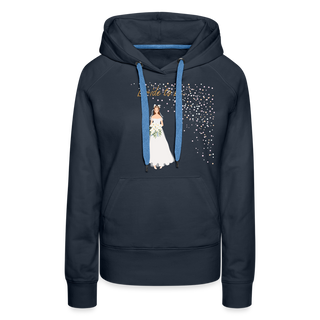 Hoodie "Bride to be" hellbraune Schrift - Navy