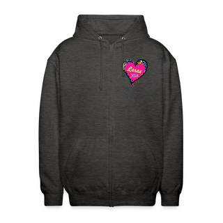 Kapuzenpullover Lara personalisierbar pink - Anthrazit