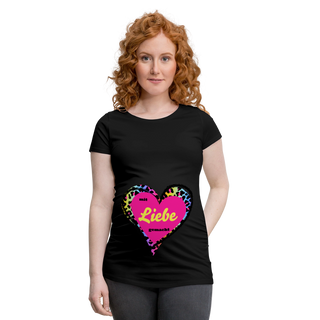 T-Shirt Lulu schwanger personalisierbar - Schwarz