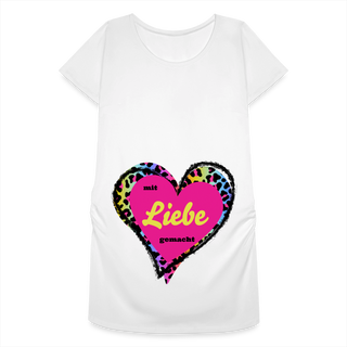 T-Shirt Lulu schwanger personalisierbar - Weiß