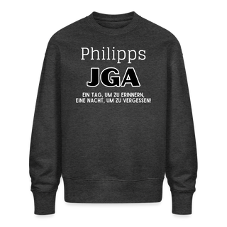 Oversize Pullover Philipp personalisierbar 1 - Dunkelgrau meliert