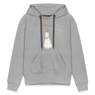 Hoodie "Bride to be" hellbraune Schrift - Grau meliert