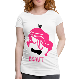 T-Shirt schwangere Braut Bine - Weiß