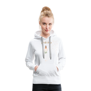 Hoodie "Bride to be" hellbraune Schrift - Weiß