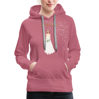 Hoodie "Bride to be" hellbraune Schrift - Malve