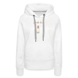 Hoodie "Bride to be" hellbraune Schrift - Weiß