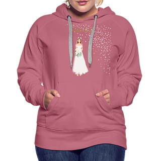 Hoodie "Bride to be" hellbraune Schrift - Malve