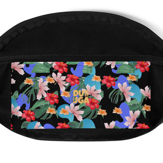 Junggesellinnenabschied Bauchtasche Innentasche schwarz florales Muster