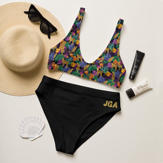 Junggesellinnenabschied Accessoire Bikini schwarz, florales Muster, Leopard JGA Service Alexandra Hadnadjev