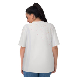 T-Shirt Crew Blumen hellgrau