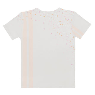 T-Shirt Crew orange Streifen