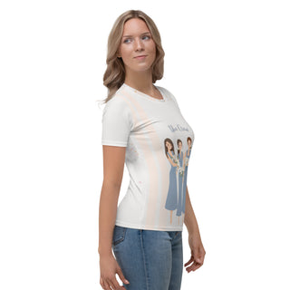 T-Shirt Crew orange Streifen