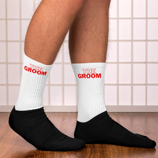 Socken "The Groom" rot