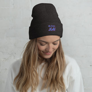 Beanie "Wir feiern JGA!" blau-pink