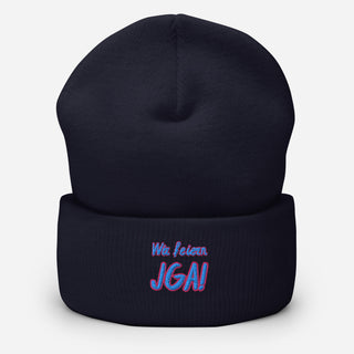 Beanie "Wir feiern JGA!" blau-pink