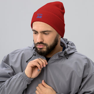 Beanie "Wir feiern JGA!" blau-pink