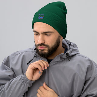 Beanie "Wir feiern JGA!" blau-pink