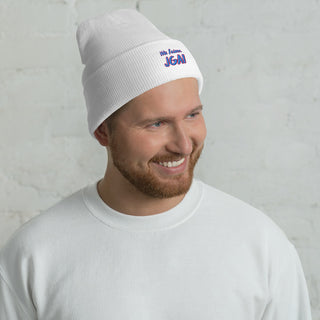 Beanie "Wir feiern JGA!" blau-pink