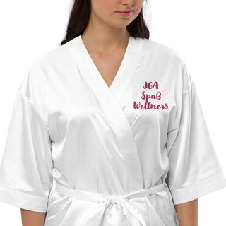 Satin-Bademantel JGA Wellness Spaß