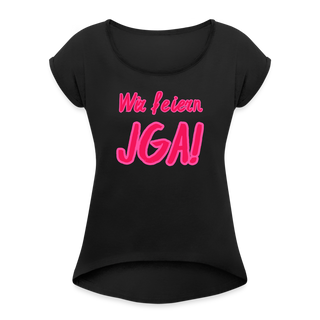 T-Shirt "Wir feiern JGA!" rosa-pink - Schwarz