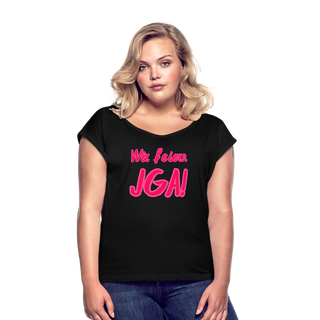 T-Shirt "Wir feiern JGA!" rosa-pink - Schwarz