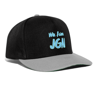 Snapback Cap "Wir feiern JGA" blau-hellblau - Schwarz/Grau