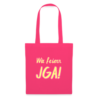 Stoffbeutel "Wir feiern JGA!" gelb-pink - Azalea