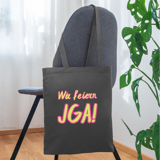 Stoffbeutel "Wir feiern JGA!" gelb-pink - Graphite