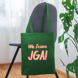 Stoffbeutel "Wir feiern JGA!" gelb-pink - Fichte