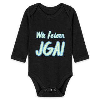 Baby Body "Wir feiern JGA!" hellgrün-blau - Schwarz