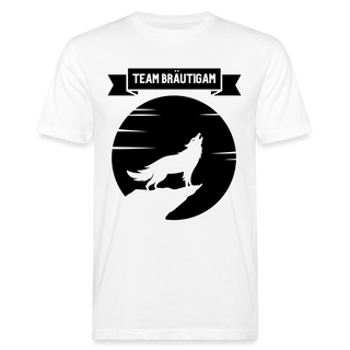 T-Shirt Team Bräutigam heulender Wolf schwarz - weiß