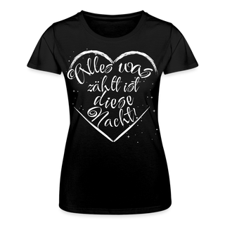 T-Shirt "Alles was zählt" weiße Schrift - Schwarz