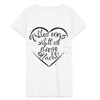 T-Shirt "Alles was zählt" schwarze Schrift - weiß