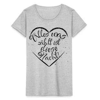 T-Shirt "Alles was zählt" schwarze Schrift - Grau meliert